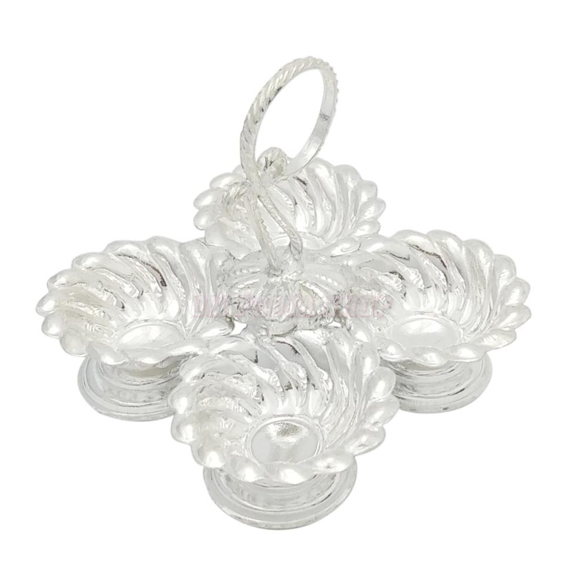 Sudarshan Haldi Kumkum Containers in Sterling Silver